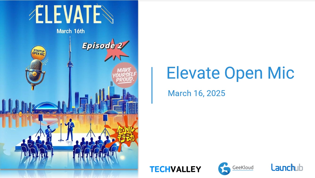 Elevate Open Mic event poster