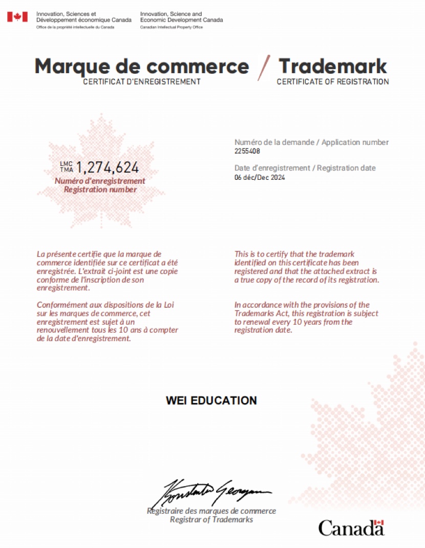 Wei Education trademark
